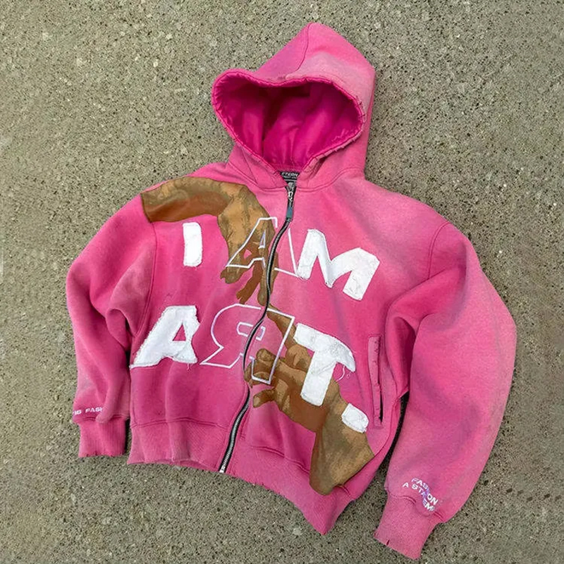 hongfeng manufactures men's mtg hoodies with unique embroidery and premium cotton fabric.